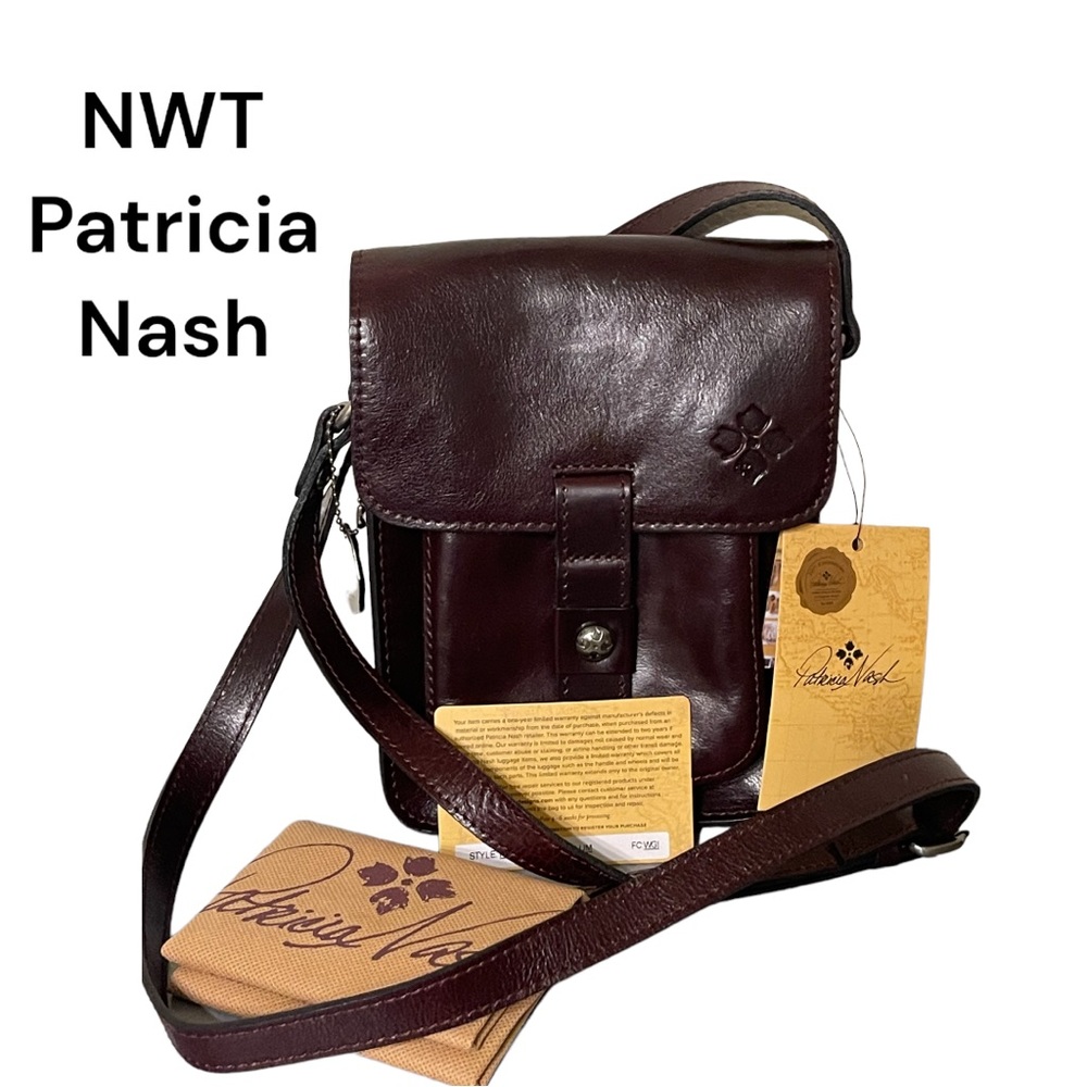 NWT-Patricia Nash Leather Plum Crossbody
